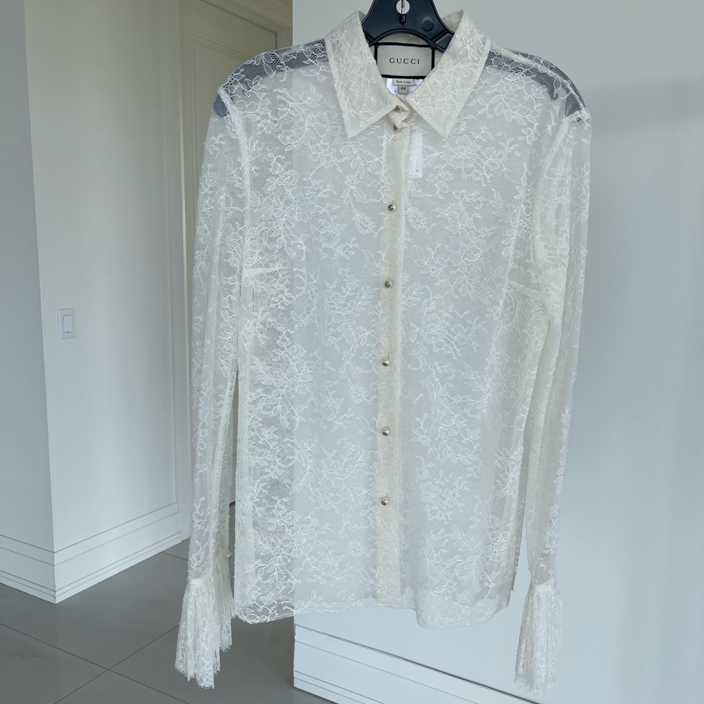 Gucci Ivory Floral Lace Blouse…NWOT - Picture 3 of 14